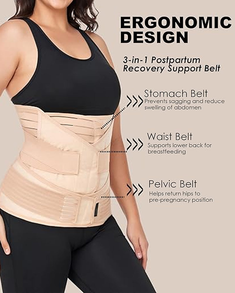 Faja Postparto 3-en-1 para Abdomen, Cintura y Pelvis