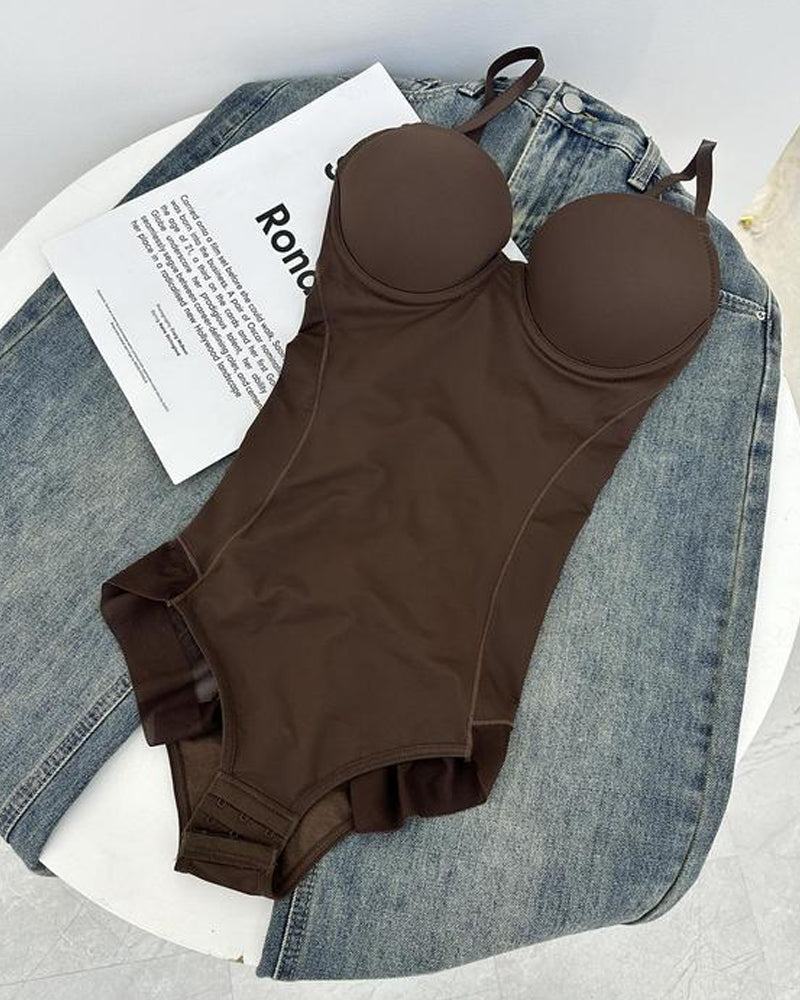 Top sin mangas para mujer con control abdominal y detalles de encaje en la cadera