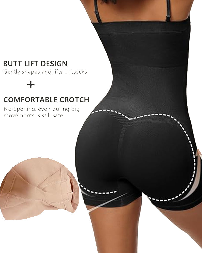 Faja Moldeadora para Mujeres con Tirantes Removibles, Bodycon Sin Costuras y Pantalones Cortos