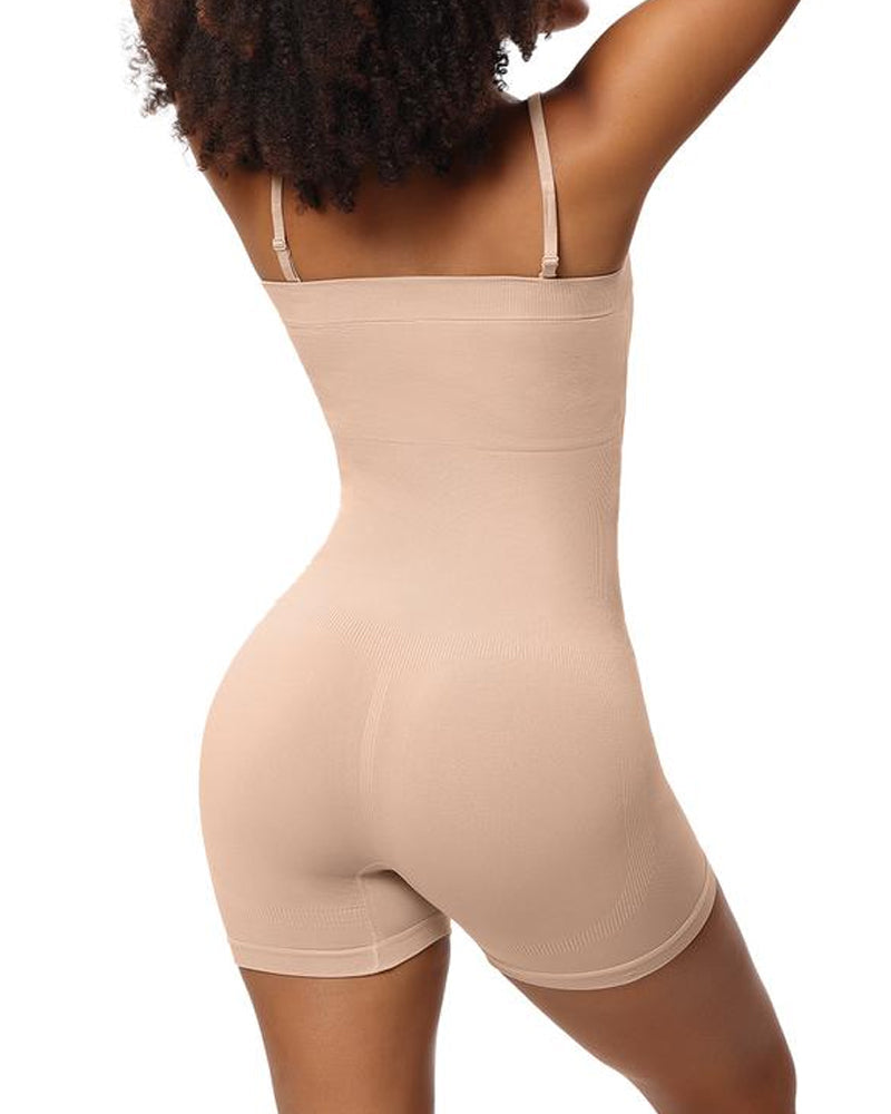 Faja Moldeadora para Mujeres con Tirantes Removibles, Bodycon Sin Costuras y Pantalones Cortos