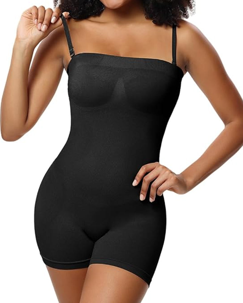 Faja Moldeadora para Mujeres con Tirantes Removibles, Bodycon Sin Costuras y Pantalones Cortos