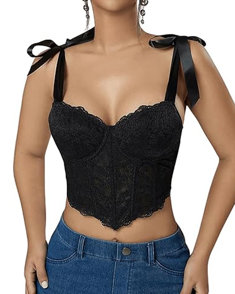 Elegante Tubo Floral de Encaje Sexy para Damas