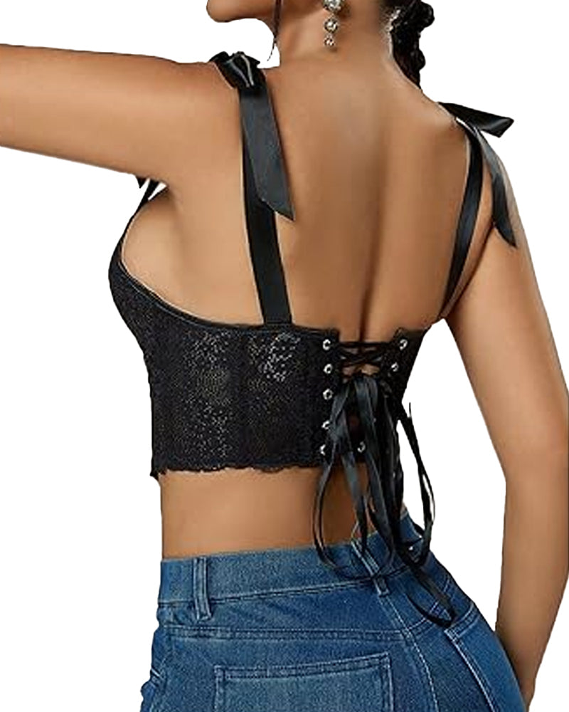 Elegante Tubo Floral de Encaje Sexy para Damas