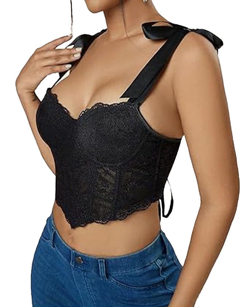 Elegante Tubo Floral de Encaje Sexy para Damas