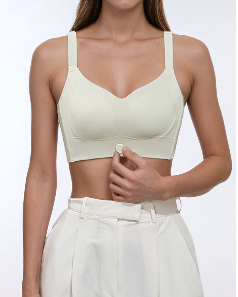 Sostén Push-Up Sin Costuras para Mujeres con Hebilla Rotativa Anticaída