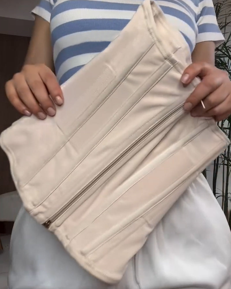 Cinturilla Invisible de Doble Compresión con Cremallera para Mujeres