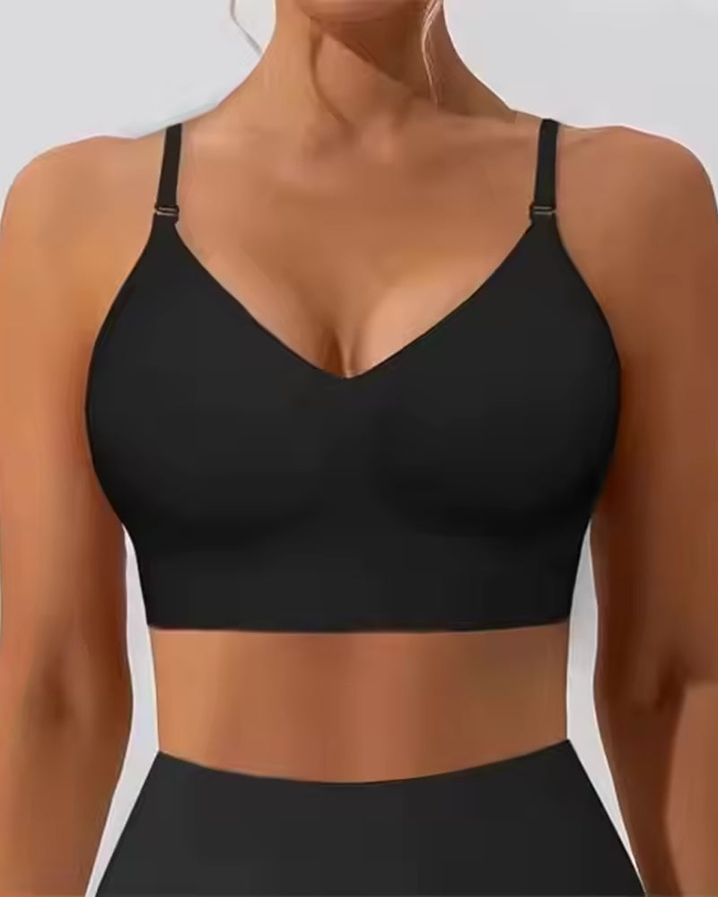Sujetador Halter Lifting Sin Costuras de Espalda Baja para Mujeres, con Tirantes Spaghetti y Diseño Convertible