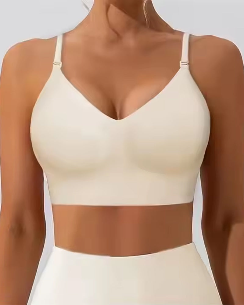 Sujetador Halter Lifting Sin Costuras de Espalda Baja para Mujeres, con Tirantes Spaghetti y Diseño Convertible