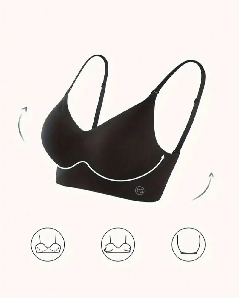 Sujetador Halter Lifting Sin Costuras de Espalda Baja para Mujeres, con Tirantes Spaghetti y Diseño Convertible