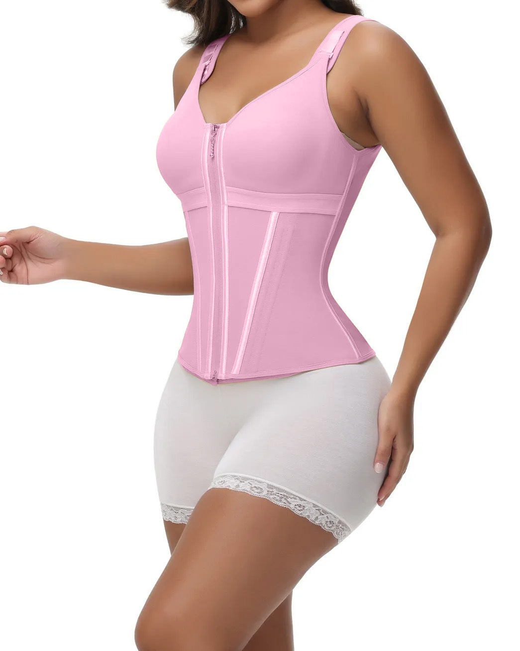 Ultimate Chaleco de Corset de Látex para Modelar Cintura y Abdomen con Sujetador