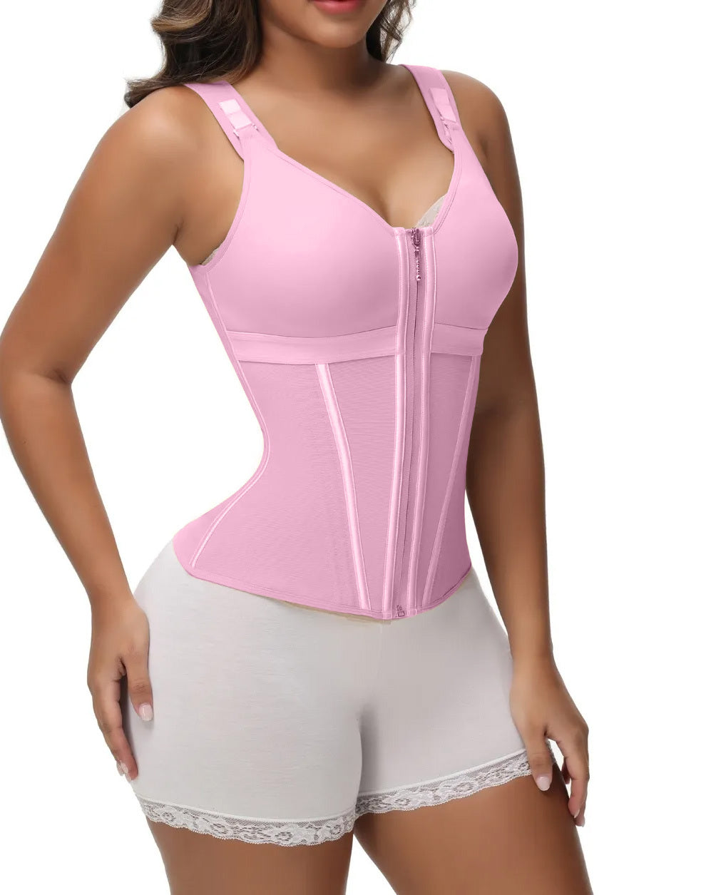 Ultimate Chaleco de Corset de Látex para Modelar Cintura y Abdomen con Sujetador