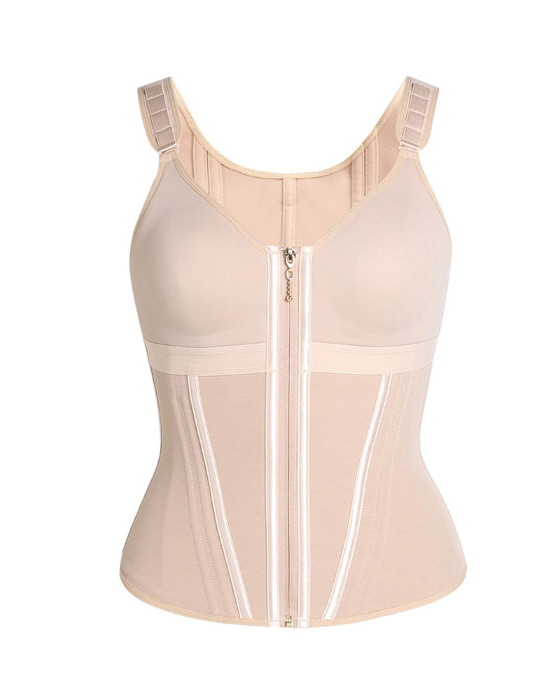 Ultimate Chaleco de Corset de Látex para Modelar Cintura y Abdomen con Sujetador