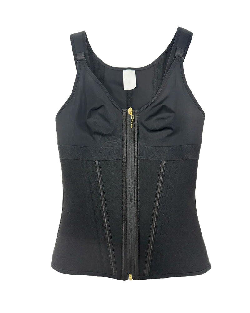 Ultimate Chaleco de Corset de Látex para Modelar Cintura y Abdomen con Sujetador