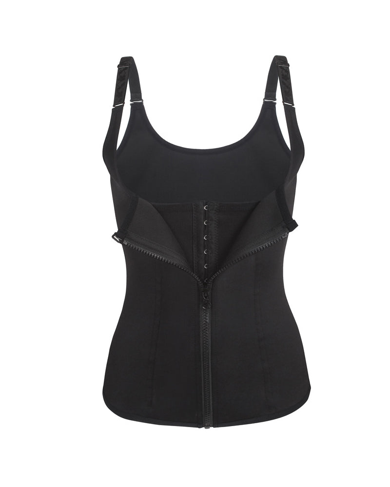 Faja Ajustable para Mujeres con Tirantes, Diseño Elegante, Botón y Cierre de Cremallera para Cintura y Abdomen