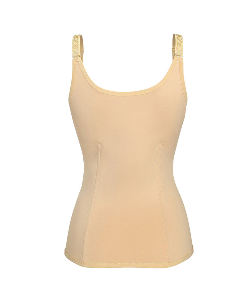 Faja Ajustable para Mujeres con Tirantes, Diseño Elegante, Botón y Cierre de Cremallera para Cintura y Abdomen