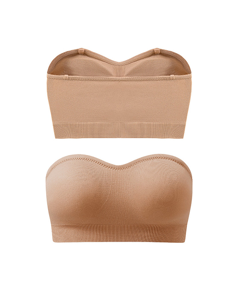 Sujetador de Silicona Antideslizante para Mujeres con Tirantes Desmontables y Sin Aros de Acero