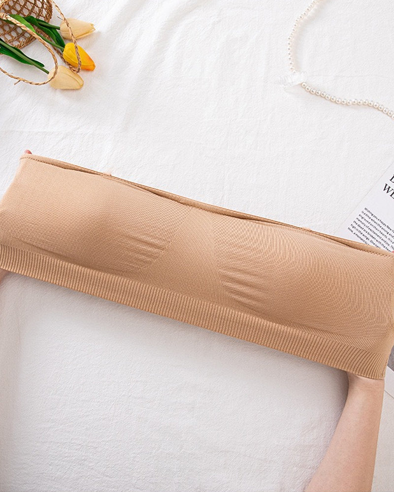 Sujetador de Silicona Antideslizante para Mujeres con Tirantes Desmontables y Sin Aros de Acero