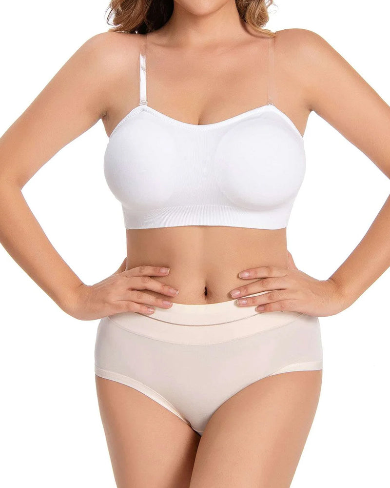 Sujetador de Silicona Antideslizante para Mujeres con Tirantes Desmontables y Sin Aros de Acero