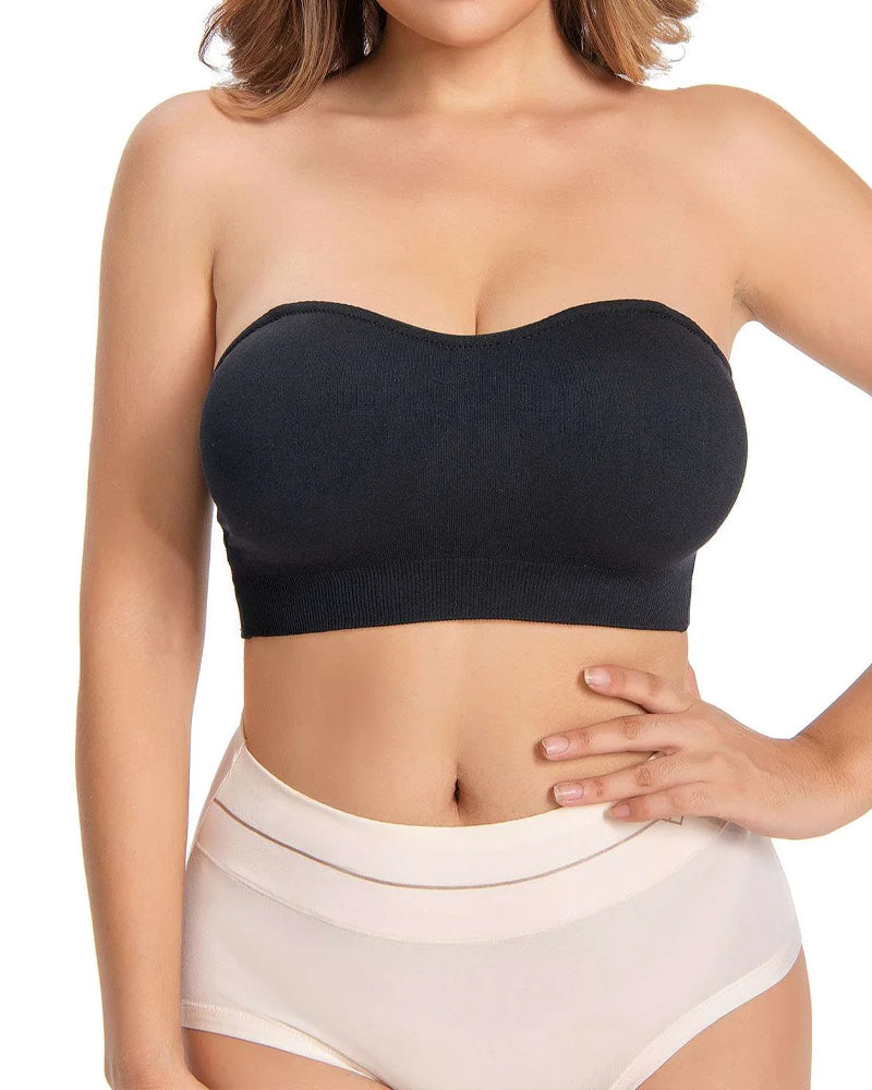 Sujetador de Silicona Antideslizante para Mujeres con Tirantes Desmontables y Sin Aros de Acero