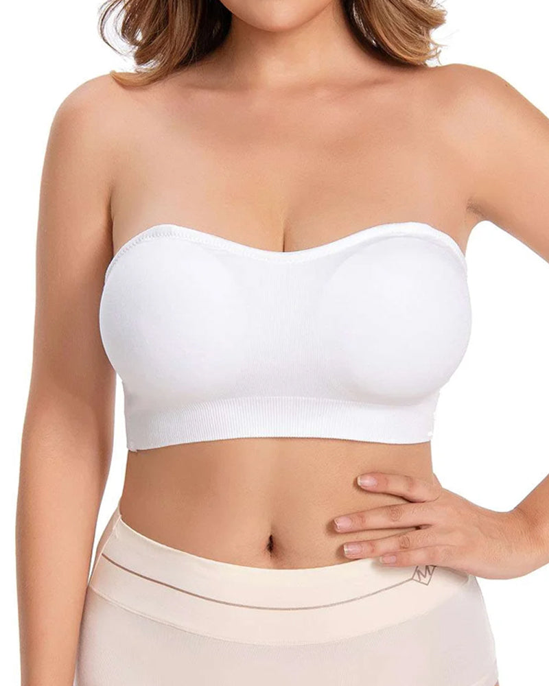 Sujetador de Silicona Antideslizante para Mujeres con Tirantes Desmontables y Sin Aros de Acero