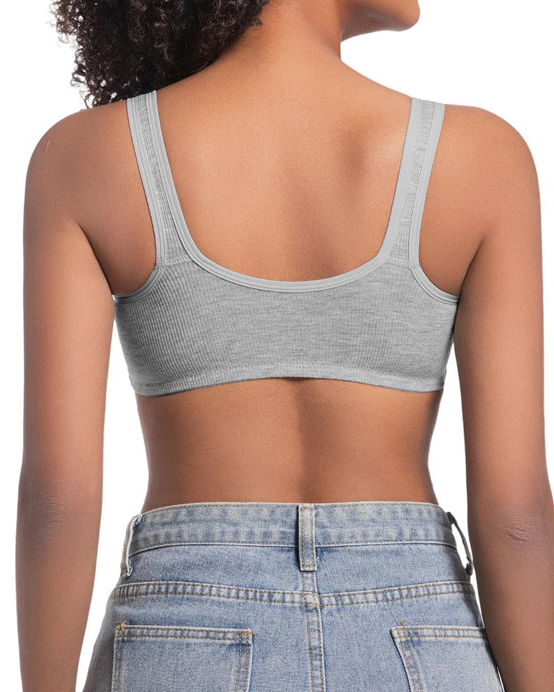 Set de 3 Sujetadores Push-Up Sin Costuras con Cierre Frontal Ajustable