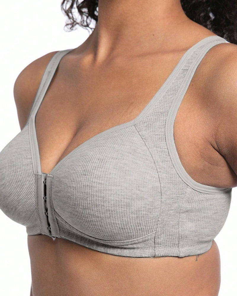 Set de 3 Sujetadores Push-Up Sin Costuras con Cierre Frontal Ajustable