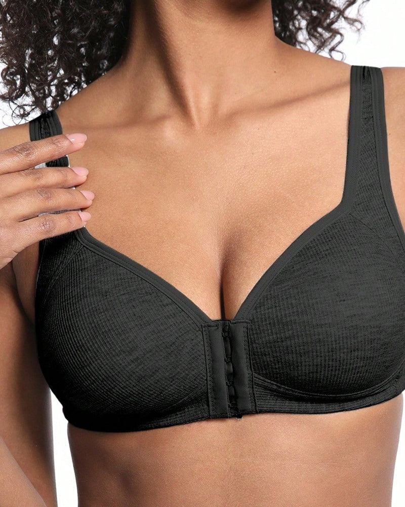 Set de 3 Sujetadores Push-Up Sin Costuras con Cierre Frontal Ajustable