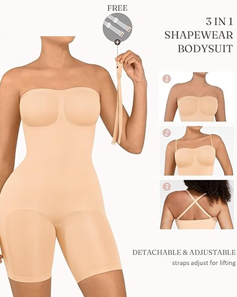 Body Shaper Sin Costuras para Mujeres con Tirantes Desmontables