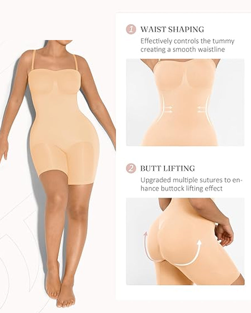 Body Shaper Sin Costuras para Mujeres con Tirantes Desmontables