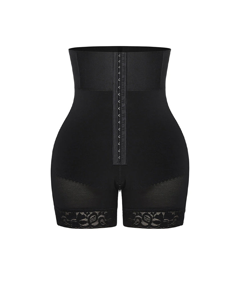 Shorts moldeadores de talle alto con control abdominal y elevación de caderas, con cremallera en la entrepierna