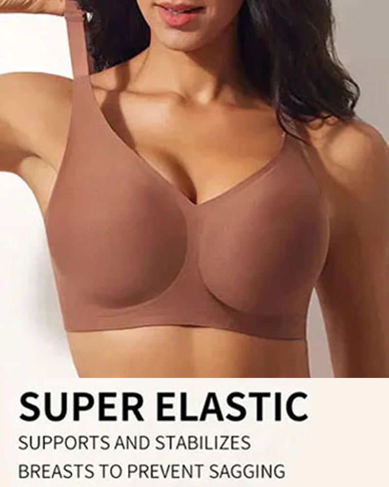Sostén Elevador Sin Aros y Sin Costuras para Mujeres, Cómodo y de Talla Grande