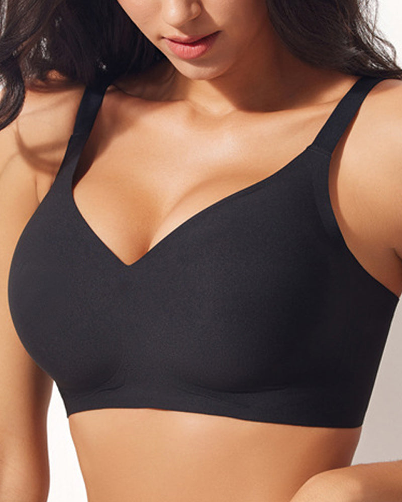Sostén Elevador Sin Aros y Sin Costuras para Mujeres, Cómodo y de Talla Grande