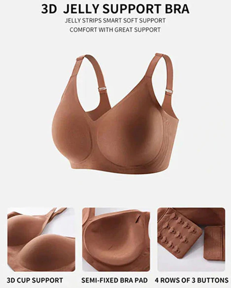 Sostén Elevador Sin Aros y Sin Costuras para Mujeres, Cómodo y de Talla Grande