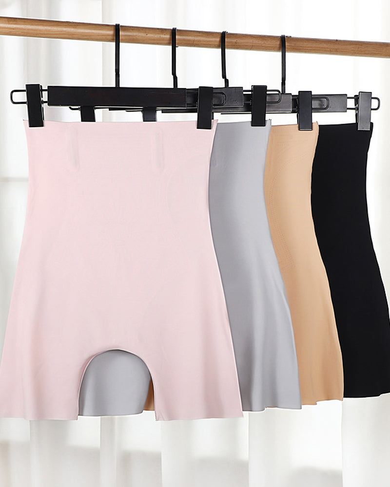 Shorts moldeadores de tiro alto sin costuras para control abdominal y realce de caderas