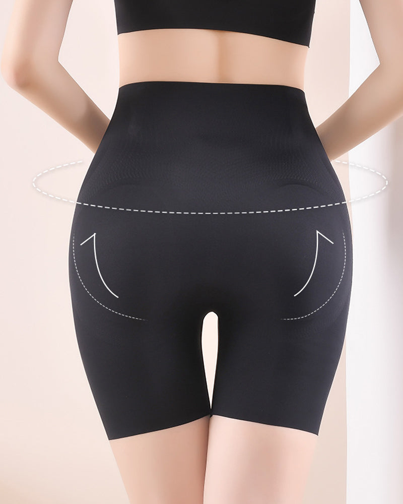 Shorts moldeadores de tiro alto sin costuras para control abdominal y realce de caderas