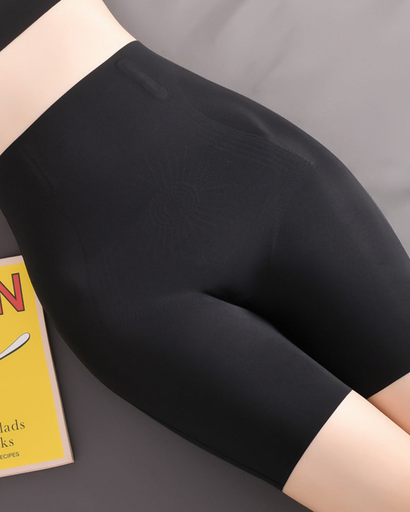 Shorts moldeadores de tiro alto sin costuras para control abdominal y realce de caderas