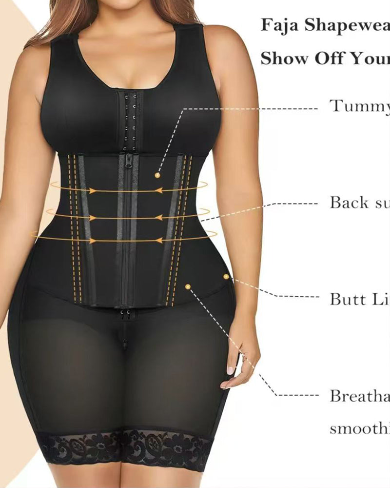 Faja Doble de Compresión para Pecho y Abdomen Femenino