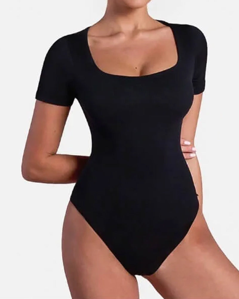 Body sin mangas para mujer con control abdominal y diseño sin costuras