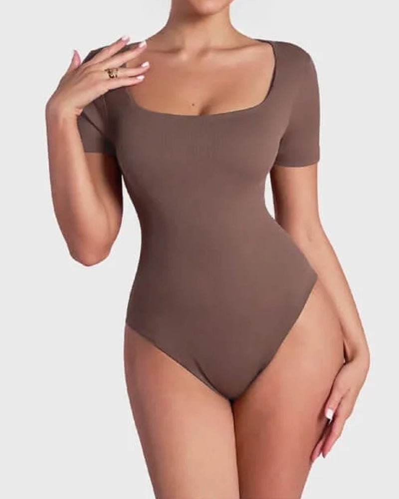 Body sin mangas para mujer con control abdominal y diseño sin costuras