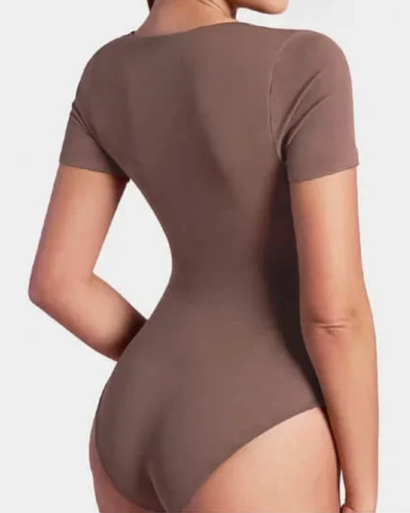 Body sin mangas para mujer con control abdominal y diseño sin costuras