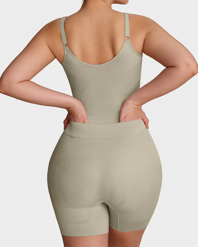 Body elástico sin costuras para control de abdomen femenino, fácil de usar
