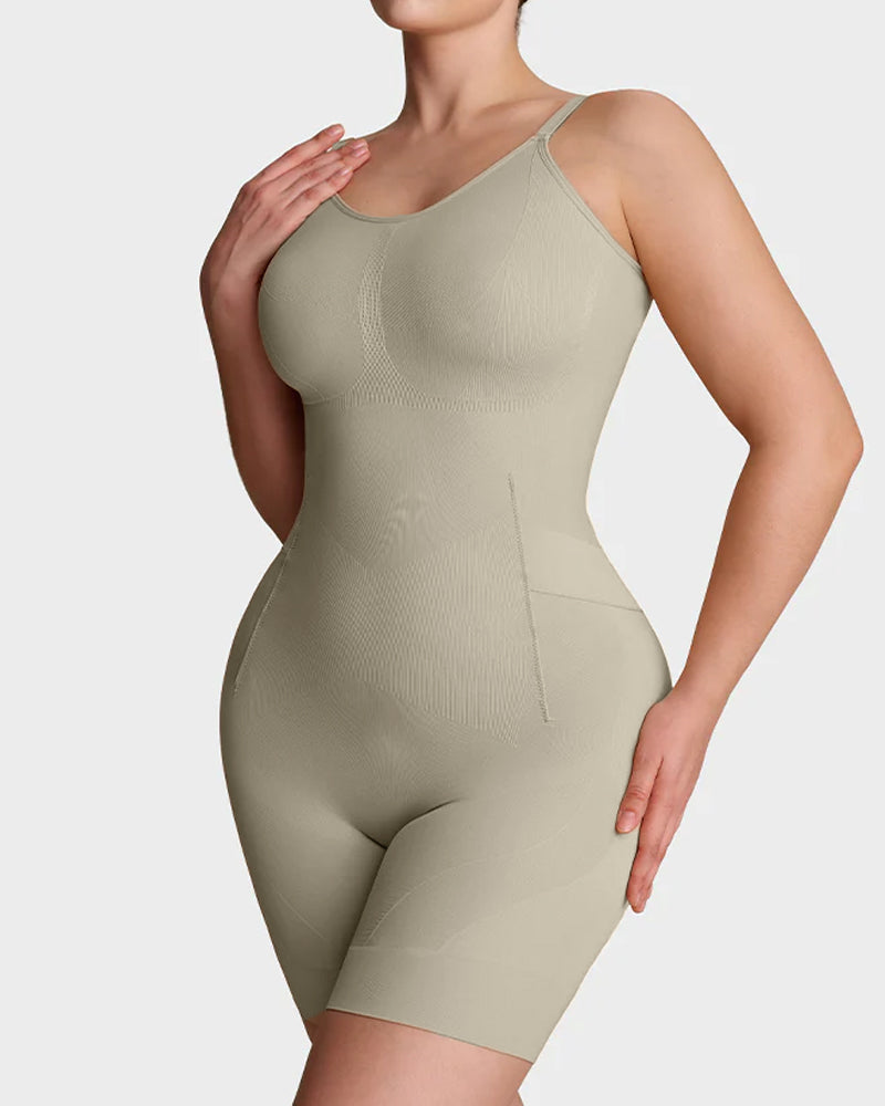 Body elástico sin costuras para control de abdomen femenino, fácil de usar