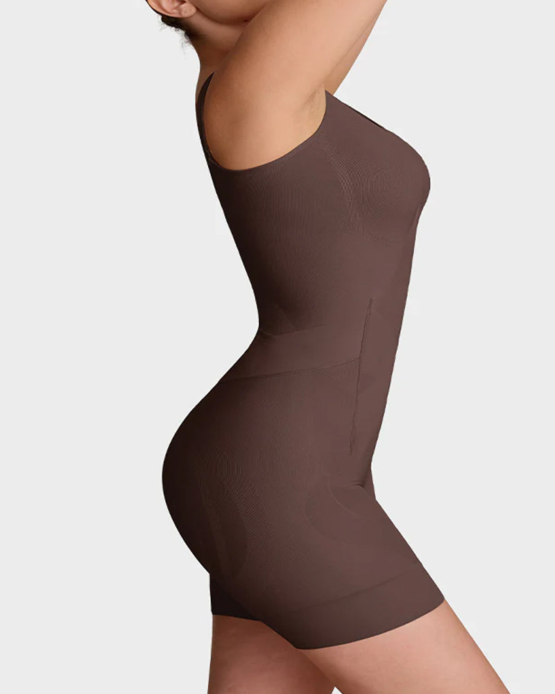 Body elástico sin costuras para control de abdomen femenino, fácil de usar