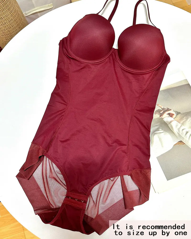 Top sin mangas para mujer con control abdominal y detalles de encaje en la cadera