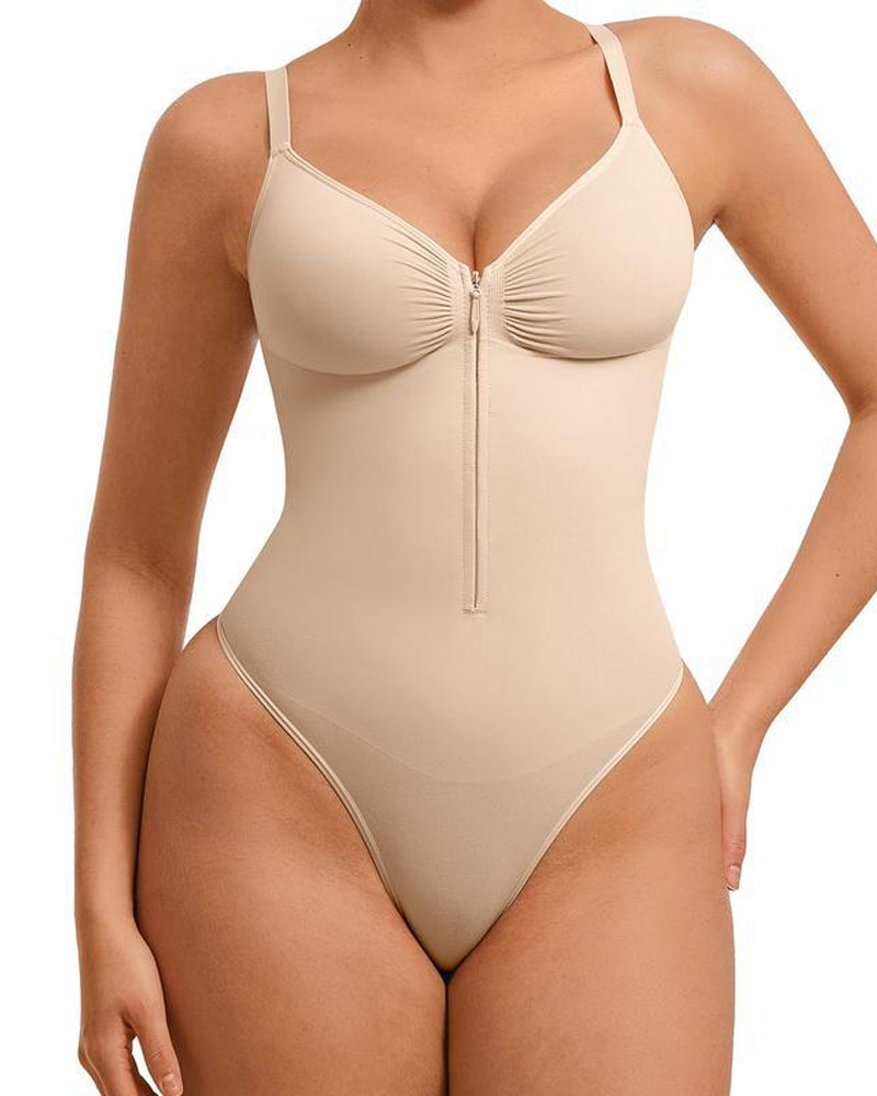 Body Shaper Sin Costuras con Cremallera para Mujer en Color Sólido