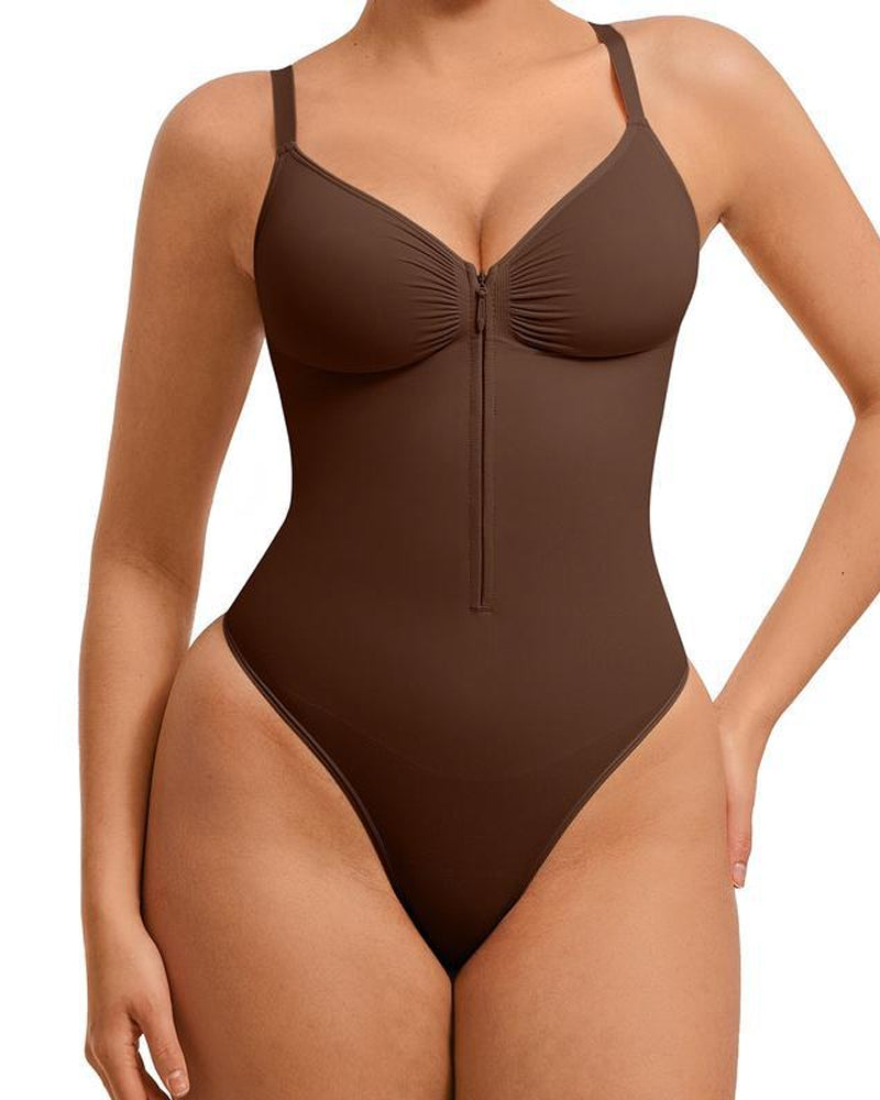 Body Shaper Sin Costuras con Cremallera para Mujer en Color Sólido