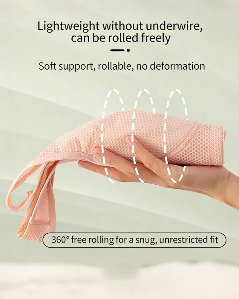 Brassiere sin aros con cierre frontal, cómodo y transpirable para mujer