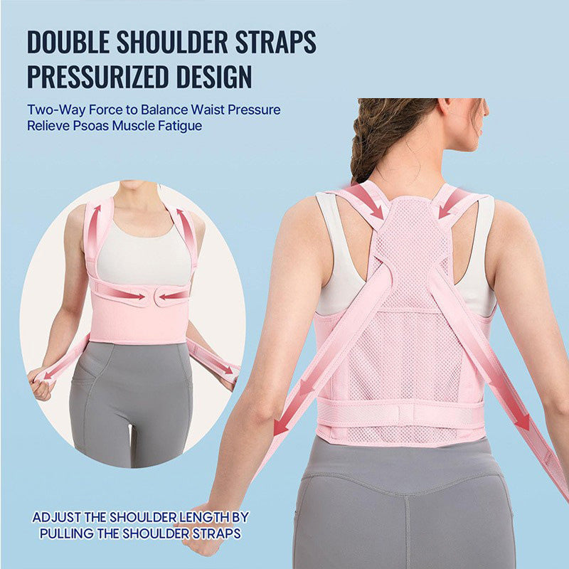 Corrector de Postura Invisible con Soporte de Malla Transpirable para Adultos - Diseño de Espalda Abierta