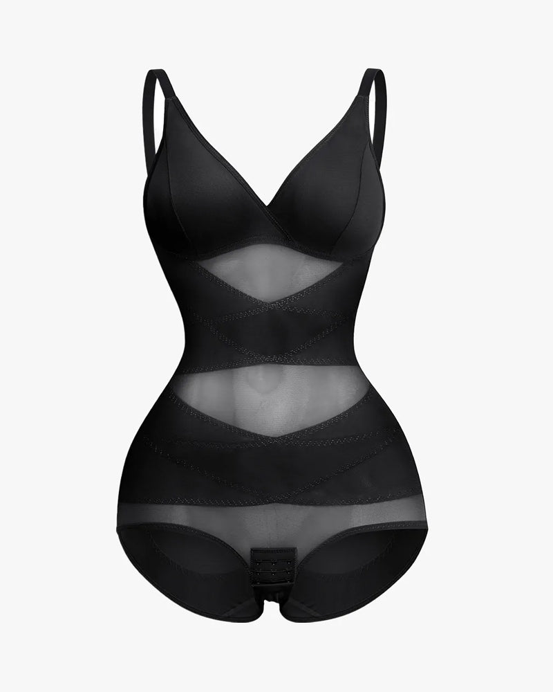 Body Transparente con Elevación de Cintura y Soporte para el BustO