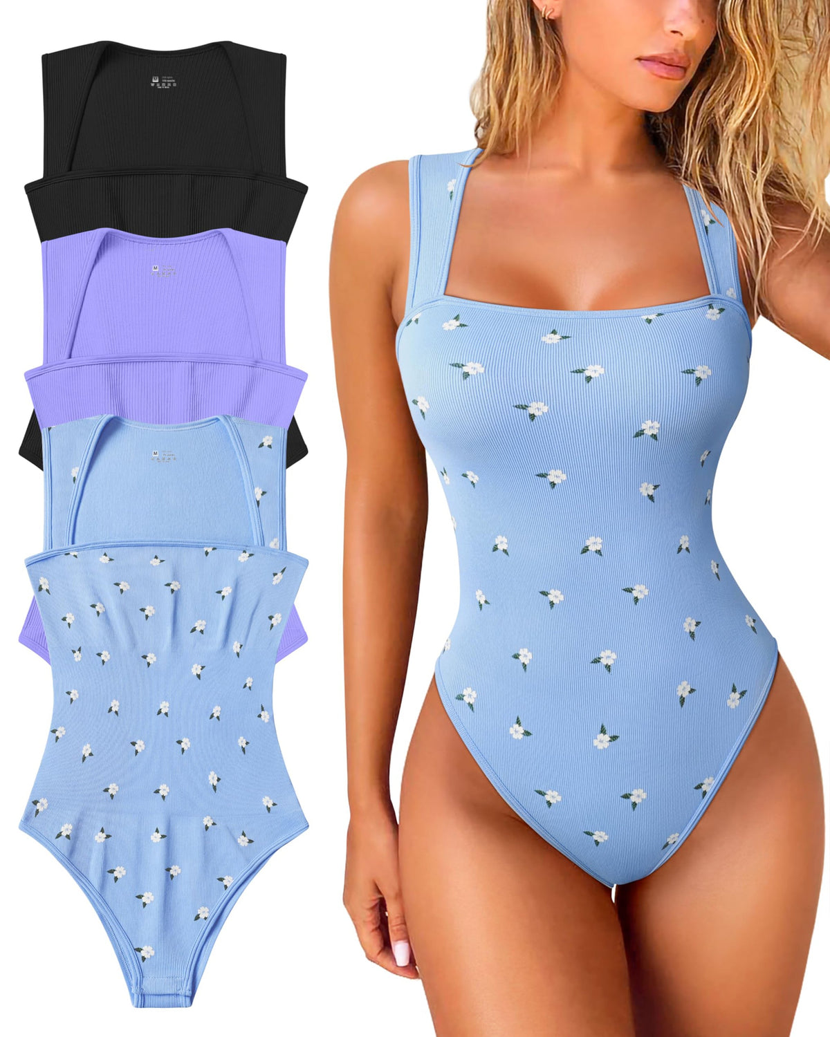 Body sin mangas de punto con escote cuadrado para mujer" can be rewritten as:

"Body sin mangas de punto con escote cuadrado femenino